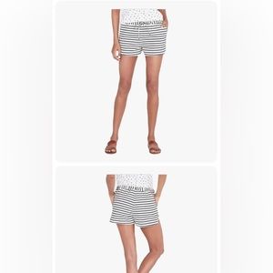 J. Crew Striped Linen Cotton Drawstring Waist Shorts Size Large